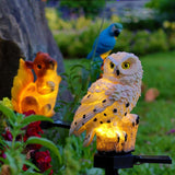 Eco-Friendly Solar Garden Lights - 2-Pack Outdoor Owl Lamps for Pathway 3