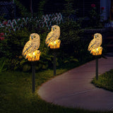 Eco-Friendly Solar Garden Lights - 2-Pack Outdoor Owl Lamps for Pathway 4