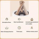 Elegant Flame Humidifier Table Lamp with Aromatherapy & Ambient Lighting 5