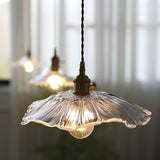 Elegant Flower Glass Pendant Light - Retro Kitchen Hanging Lights 10
