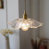 Elegant Flower Glass Pendant Light - Retro Kitchen Hanging Lights 4