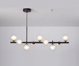 Elegant Glass Pendant Light - Adjustable Black Hanging Light for Kitchen 14
