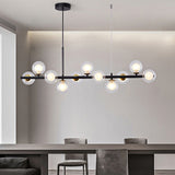 Elegant Glass Pendant Light - Adjustable Black Hanging Light for Kitchen 7