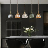 Elegant Japanese Retro Glass Flower Pendant Light - Modern Home Decor 4