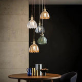 Elegant Japanese Retro Glass Flower Pendant Light - Modern Home Decor 7