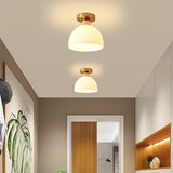Elegant Milk White Glass Flush Mount Ceiling Light Fixture for Modern Spaces 3