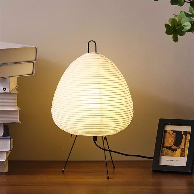 Elegant Mulberry Paper Table Lamp with Bamboo Design - Indoor Lighting 0
