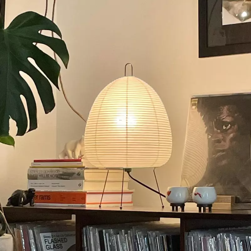 Elegant Mulberry Paper Table Lamp with Bamboo Design - Indoor Lighting 2