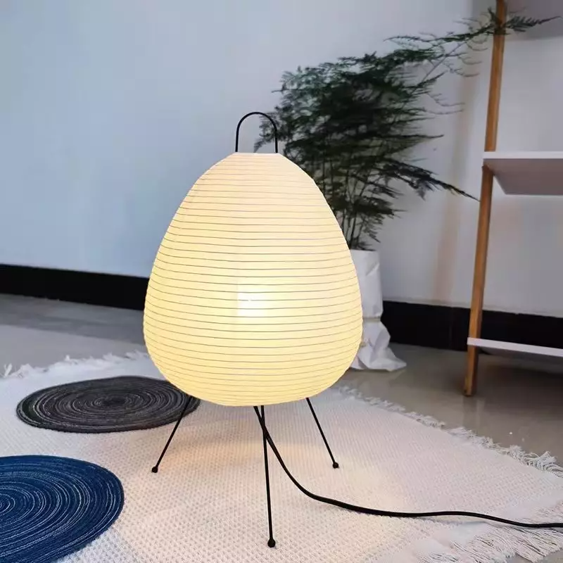 Elegant Mulberry Paper Table Lamp with Bamboo Design - Indoor Lighting 3
