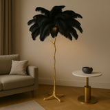 Elegant Ostrich Feather Floor Lamp - Warm LED Standing Lamp for Living Room Decor 3