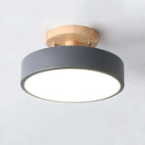 Elegant Wooden Flush Mount LED Ceiling Light Fixture with Dimmable 36W Bulb 10