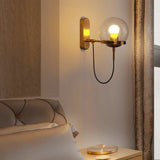 Hoskulle - Modern E27 Wall Light Sconce, Iron & Glass Design, Dimmable 3