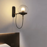 Hoskulle - Modern E27 Wall Light Sconce, Iron & Glass Design, Dimmable 5