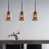 Mica Mid-Century Glass Pendant Light - Stylish Double Hanging Fixture 5