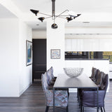 Mid-Century Modern LED Ceiling Light Fixture with Adjustable Arms 5