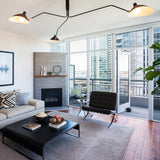 Mid-Century Modern LED Ceiling Light Fixture with Adjustable Arms 6