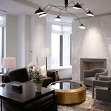 Mid-Century Modern LED Ceiling Light Fixture with Adjustable Arms 8