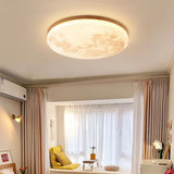 Minimalist Moon Round LED Ceiling Light - Warm Ambience Fixture 2