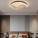 Minimalist Moon Round LED Ceiling Light - Warm Ambience Fixture 5