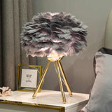 Missfeather - Dimmable Luxury Feather Table Lamp for Cozy Ambiance 7