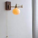 Modern Ceramic Wall Lamp with Wooden Top & Elegant Design 3