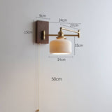 Modern Ceramic Wall Lamp with Wooden Top & Elegant Design 5