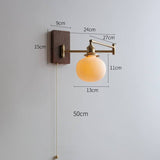 Modern Ceramic Wall Lamp with Wooden Top & Elegant Design 6