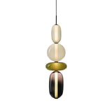 Modern Glass Pendant Lamp - Colorful Kitchen Pendant Lighting with LED 16