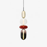 Modern Glass Pendant Lamp - Colorful Kitchen Pendant Lighting with LED 19