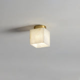 Moon Glow - Elegant Alabaster Flush Mount Ceiling Light with LED 0