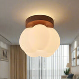 Pumpkin Flush Mount Ceiling Light - LED Fixture with Unique Design 0