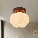 Pumpkin Flush Mount Ceiling Light - LED Fixture with Unique Design 1