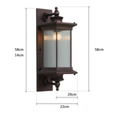 Retro Rectangular Outdoor Wall Light - Vintage Style Illumination 7