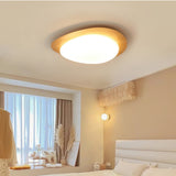 Scandinavian Pebble Wood Grain Ceiling Light - Minimalist LED Design 3