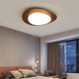 Scandinavian Pebble Wood Grain Ceiling Light - Minimalist LED Design 7