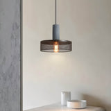 Shane - Industrial Pendant Light with Iron and Concrete Design 5