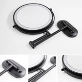 Sleek Black Rechargeable LED Magnifying Makeup Mirror with Adjustable Lighting 6