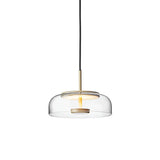 Solara Modern Brass and Glass Pendant Light with Integrated LED 0