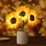 Sunflower Lamp - Nature-Inspired LED Light for Warm Ambience 1