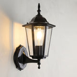 Vintage-Style Outdoor Garden Wall Light with Clear Glass Shade 5