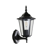 Vintage-Style Outdoor Garden Wall Light with Clear Glass Shade 6