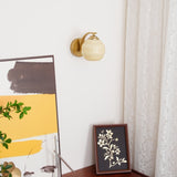 Vintage Art Deco Wall Lamp with White Glass Shade & Metal Finish 7