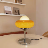 Vintage Bauhaus Yellow Glass Table Lamp - Elegant Bedside Lamp for Bedroom 0