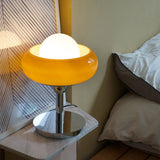 Vintage Bauhaus Yellow Glass Table Lamp - Elegant Bedside Lamp for Bedroom 1