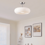 Vintage Semi Flush Ceiling Light Fixture - 11 Orange Dome Glass Shade 5